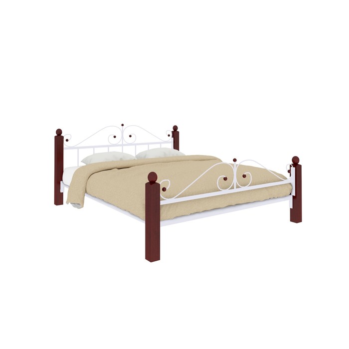 Кровать "Диана Люкс Плюс", 200x160 cм, каркас белый