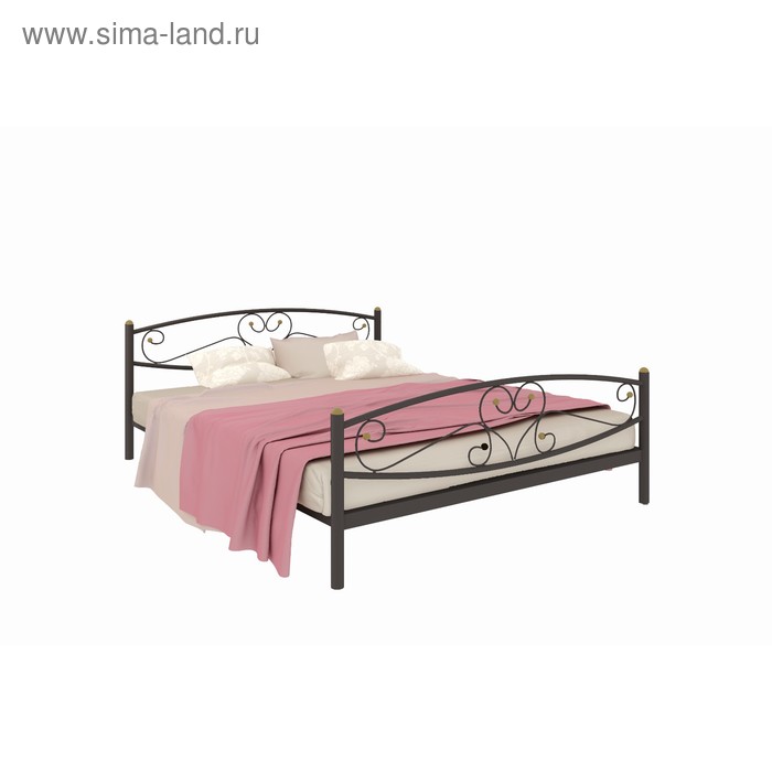 Кровать «Каролина Плюс», 1800×2000 мм, металл, цвет чёрный кровать каролина плюс 1800 × 2000 мм металл цвет белый