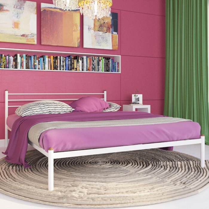 Кровать "Милана", 200x180 cм, каркас белый