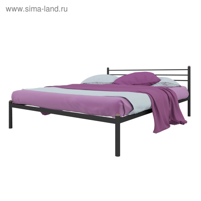 Кровать «Милана», 1200×2000 мм, металл, цвет чёрный кровать инесса plus 1200 × 2000 мм лофт цвет каркаса чёрный