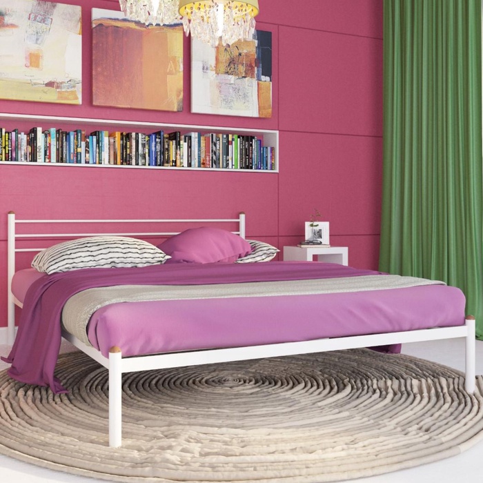 Кровать "Милана", 200x160 cм, каркас белый