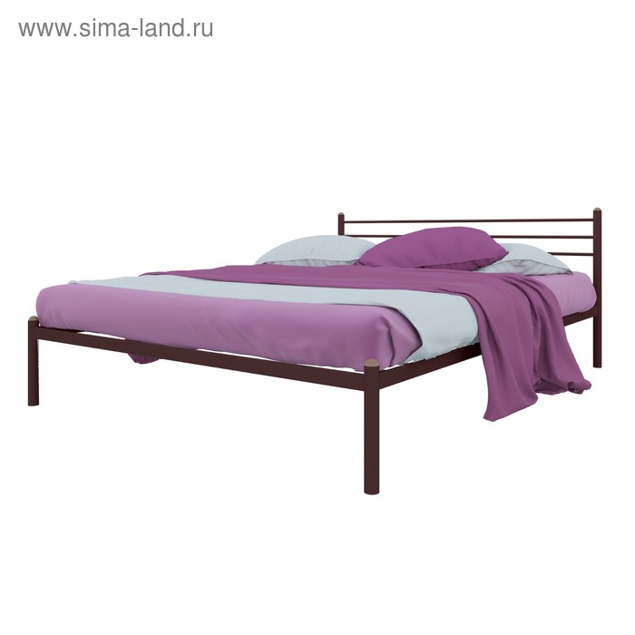 кровать милана плюс 1200×2000 мм металл цвет белый Кровать «Милана», 1200×2000 мм, металл, цвет коричневый
