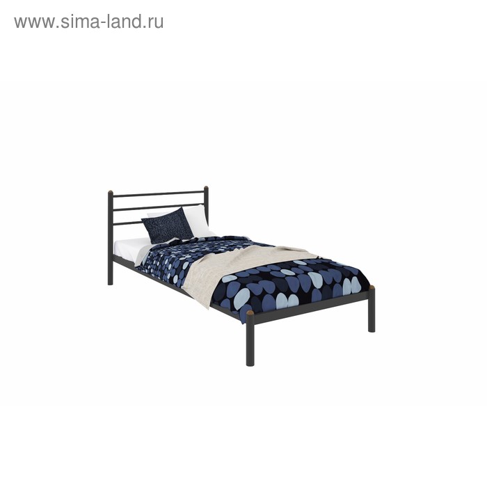 Кровать «Милана Мини», 900×1900 мм, металл, цвет чёрный