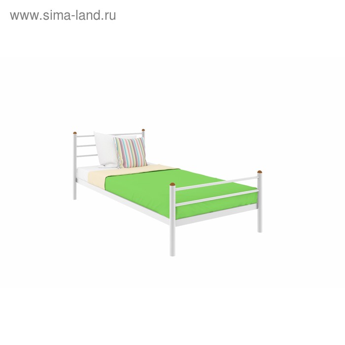 Кровать «Милана Мини Плюс», 800×1900 мм, металл, цвет белый