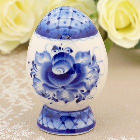 

Сувенир «Яйцо» малое, гжель, фарфор, h=9 см