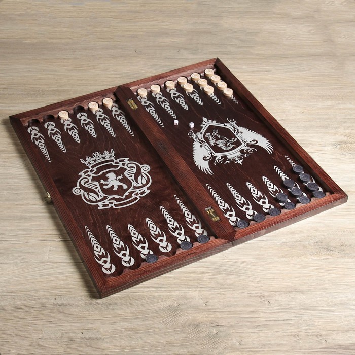 Настольная игра 2 в 1 "Рыцари": нарды, шашки (доска дерево 60х60 см)