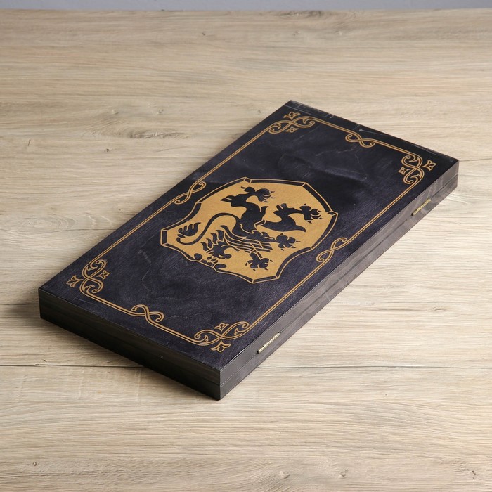 Нарды "Золотой герб" (доска дерево 48х48 см)