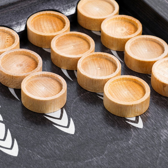 Нарды "Серебряные тигры" (доска дерево 48х48 см)