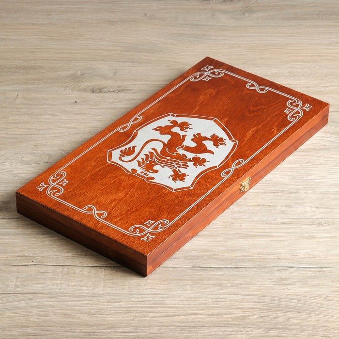 Нарды "Серебряный герб" (доска дерево 48х48 см)