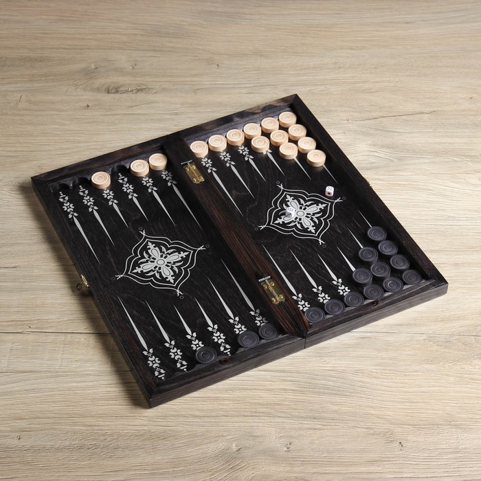 Нарды "Лилии" (доска дерево 40х40 см)