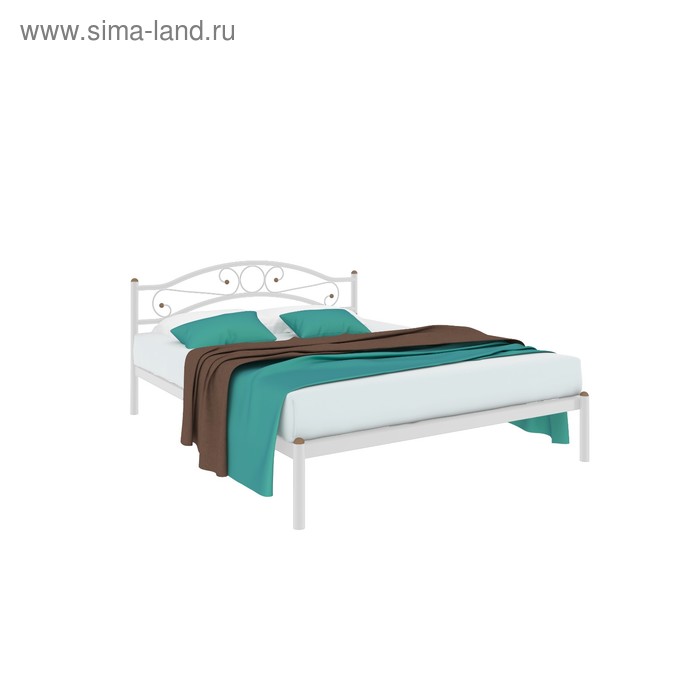Кровать «Надежда», 1400×1900 мм, металл, цвет белый кровать надежда plus 1400×1900 мм металл изголовье мягкое цвет белый