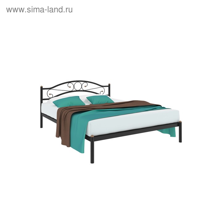 кровать кредо 1600 1900 Кровать «Надежда», 1600×1900 мм, металл, цвет чёрный
