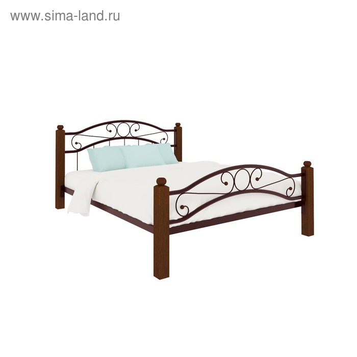 кровать надежда люкс плюс 1800×2000 мм металл цвет коричневый Кровать «Надежда Люкс Плюс», 1600×2000 мм, металл, цвет коричневый