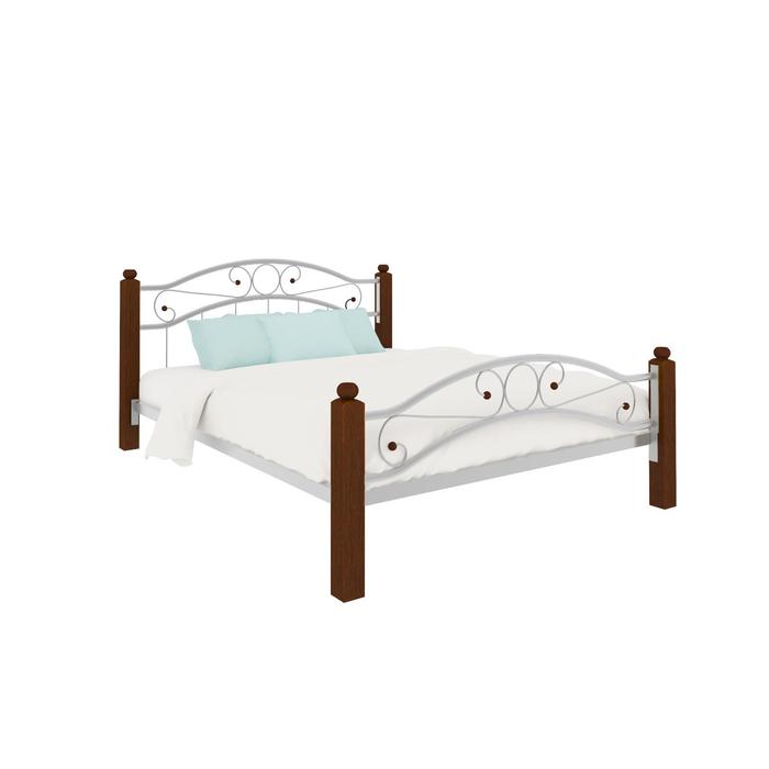 кровать надежда люкс 1800×2000 мм металл цвет коричневый Кровать «Надежда Люкс Плюс», 1800×2000 мм, металл, цвет белый