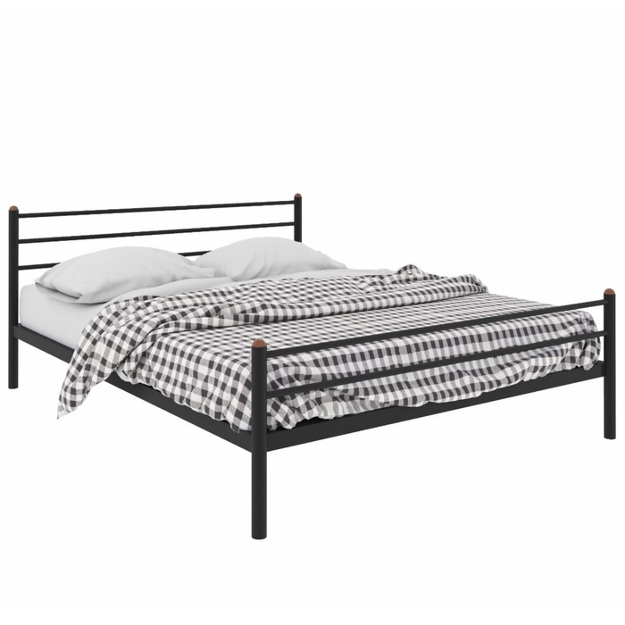 Кровать "Милана Плюс", 200x120 cм, каркас чёрный