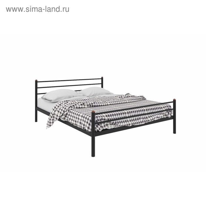 кровать милана 1200×2000 мм металл цвет белый Кровать «Милана Плюс», 1200×2000 мм, металл, цвет чёрный