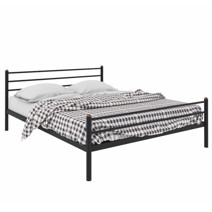 Кровать "Милана Плюс", 200x180 cм, каркас чёрный