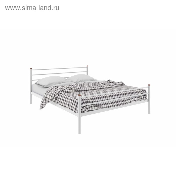 кровать милана плюс 1200×2000 мм металл цвет белый Кровать «Милана Плюс», 1400×2000 мм, металл, цвет белый