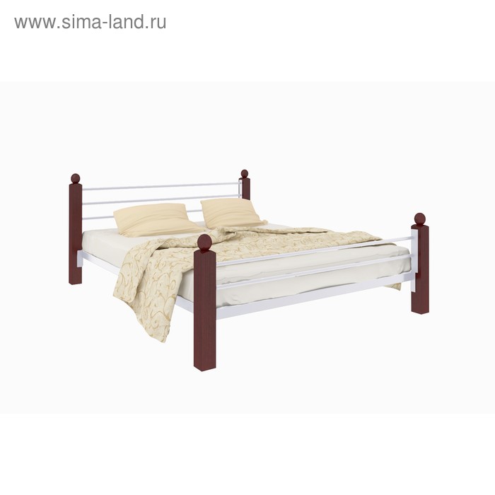 кровать милана плюс 1200×2000 мм металл цвет белый Кровать «Милана Люкс Плюс», 1200×2000 мм, металл, цвет белый