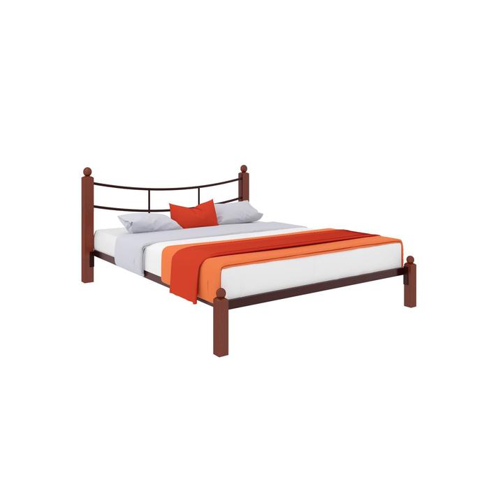 кровать милана люкс 1800×2000 мм металл цвет коричневый Кровать «Софья Люкс», 1800×2000 мм, металл, цвет коричневый