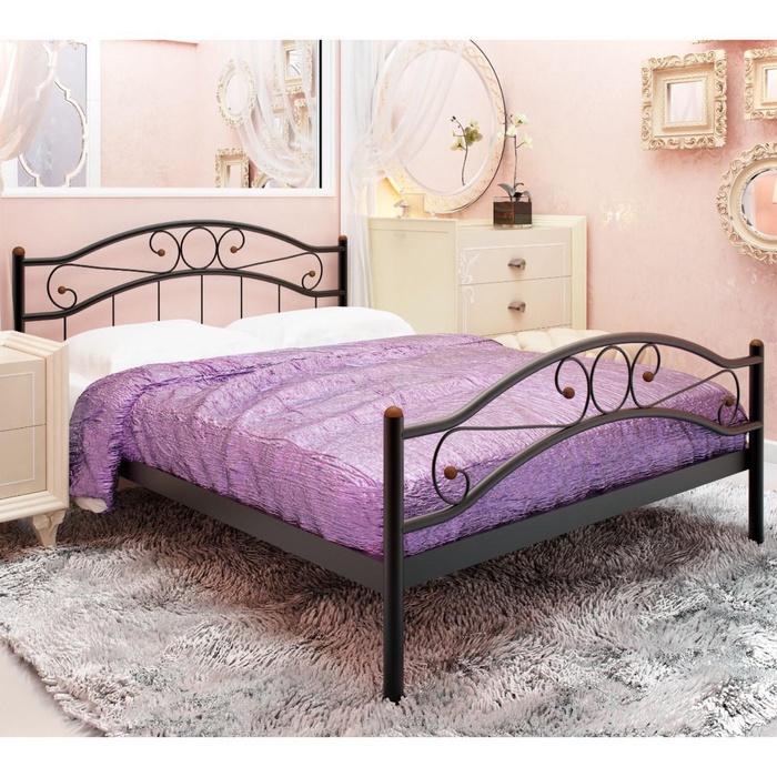 Кровать "Надежда Плюс", 200x120 cм, каркас коричневый