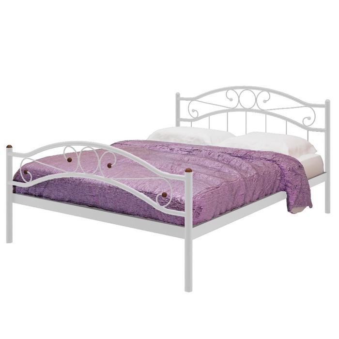 Кровать "Надежда Плюс", 200x140 cм, каркас белый