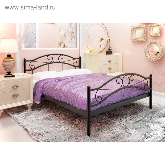 кровать милана плюс 1800×2000 мм металл цвет коричневый Кровать «Надежда Плюс», 1800×2000 мм, металл, цвет коричневый
