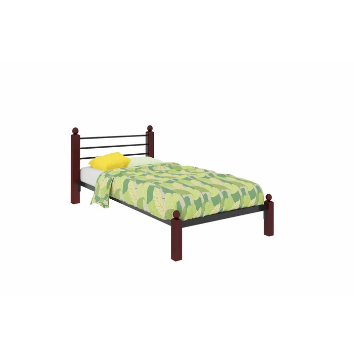 Кровать "Милана Мини Люкс", 200x80 cм, каркас чёрный