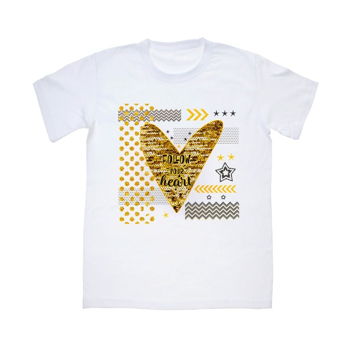 Термонаклейка для взрослых Follow your heart, 14 х 14 см