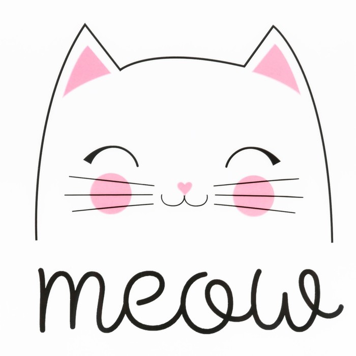 Термонаклейка для взрослых «Кошечка», 14 х 14 см