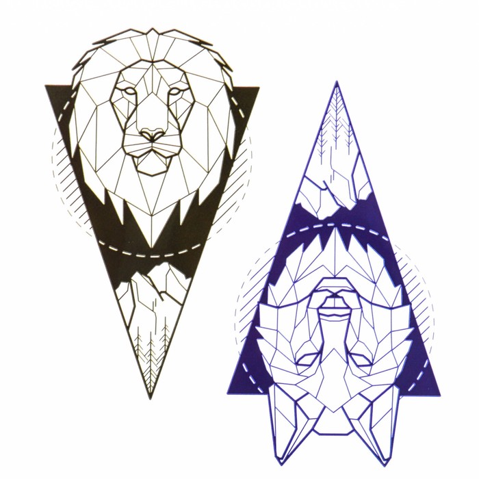 Термонаклейка для взрослых Geometric style, 14 х 14 см