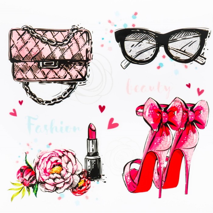 Термонаклейка для взрослых Glamour life, 14 х 14 см