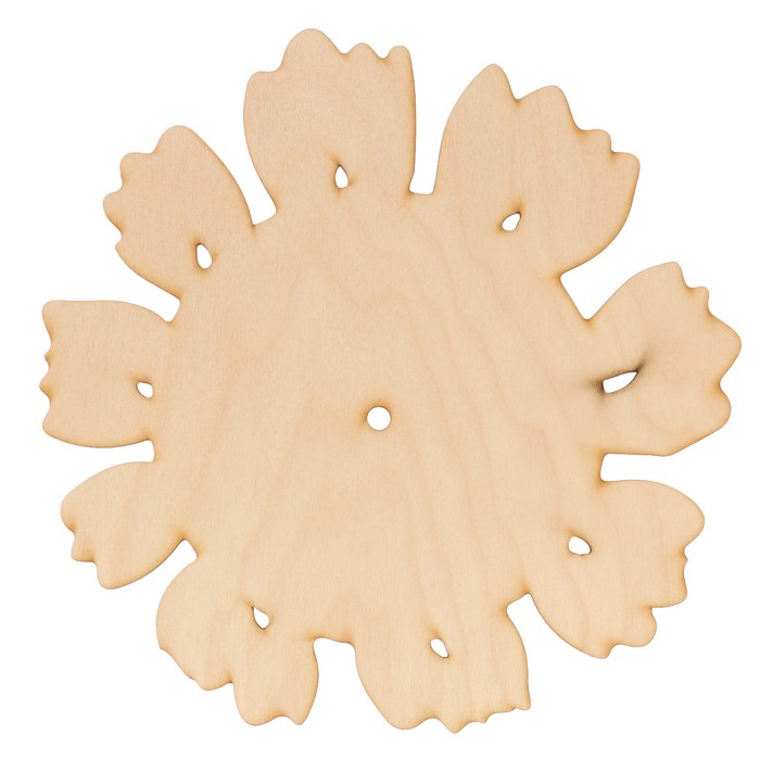 Основа для часов"Ромашка" №3 из фанеры 25х25 см LH011765