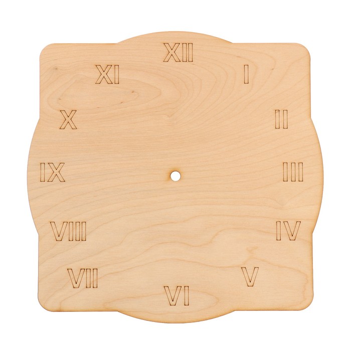 Основа для часов "Римские цифры" №4 из фанеры 25х25 см LH011766