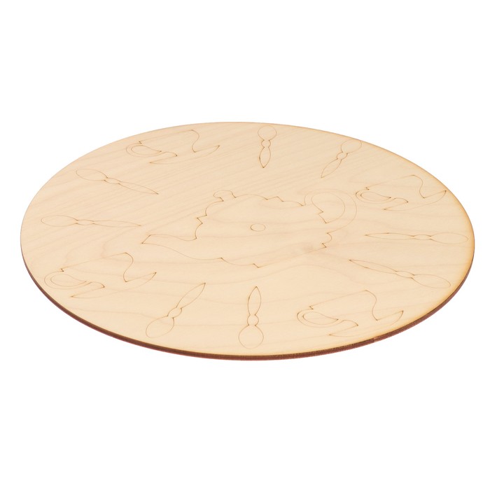 Основа для часов"Чаепитие" №7 из фанеры 25х25 см LH011769