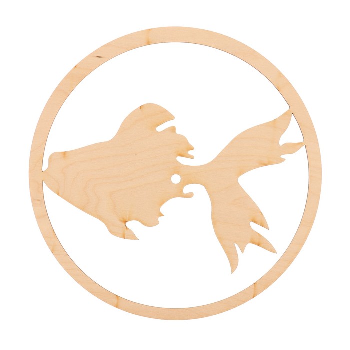 Основа для часов "Рыбка" №10 из фанеры 25х25 см LH011772