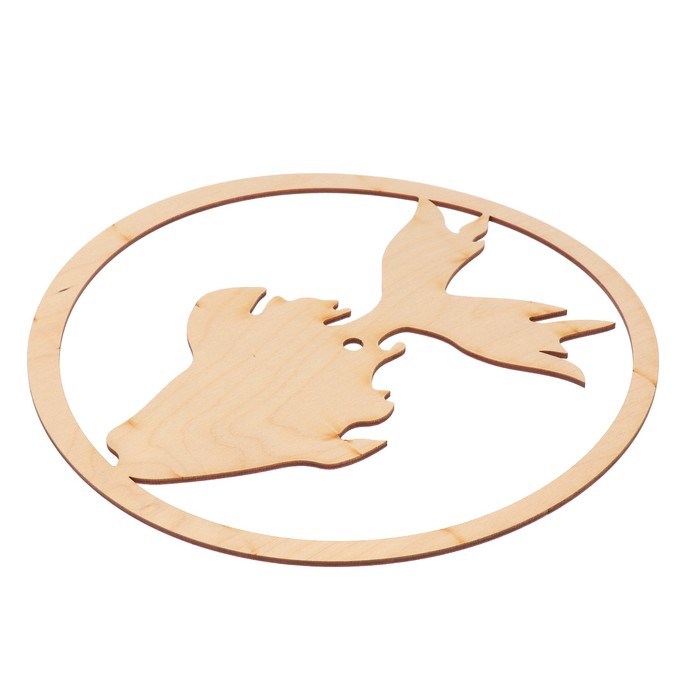 Основа для часов "Рыбка" №10 из фанеры 25х25 см LH011772