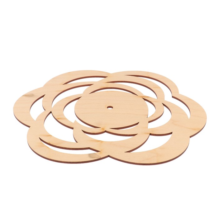 Основа для часов "Роза" №11 из фанеры 25х25 см LH011773