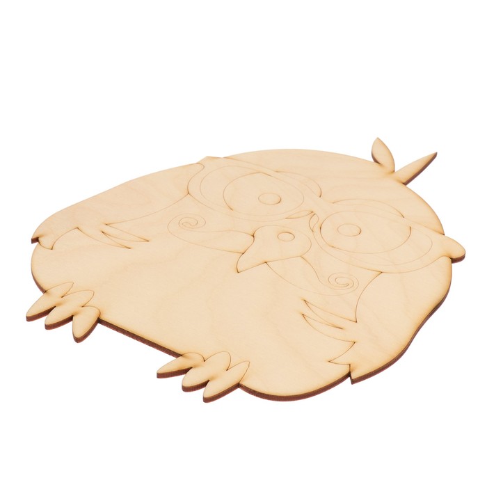 Основа для часов "Птичка в очках" №16 из фанеры 19х25 см LH011778