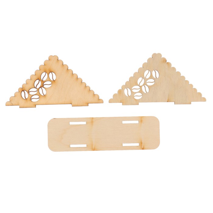 Салфетница "Кофе" №2 из фанеры 13х6х4 см LH011784 (набор 3 штуки)