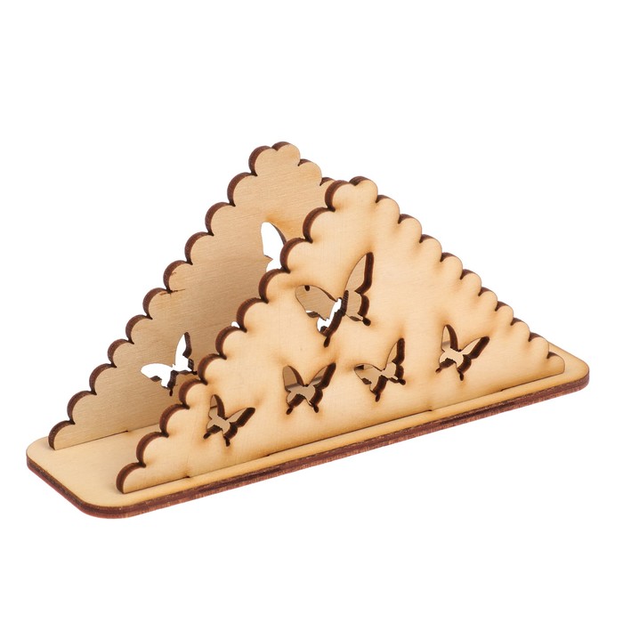Салфетница "Бабочки" №3 из фанеры 13х6х4 см LH011785 (набор 3 детали)