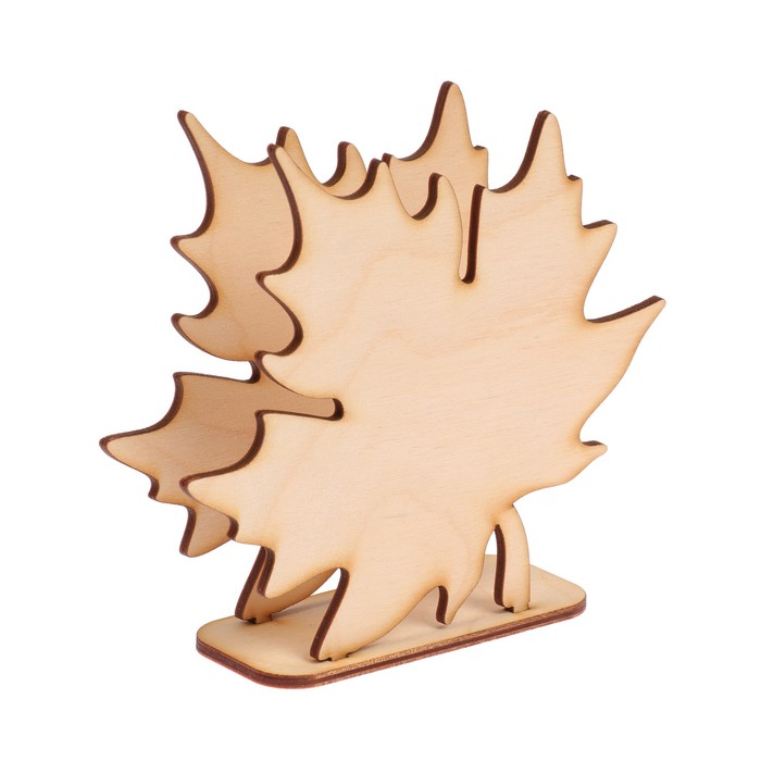 Салфетница "Кленовый лист" №4 из фанеры 13х12х4 см LH011786 (набор 3 детали)