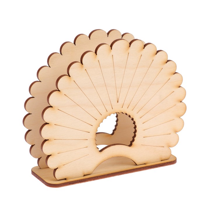 Салфетница "Лучики" №5 из фанеры 13х11х4 см LH011787 (набор 3 детали)