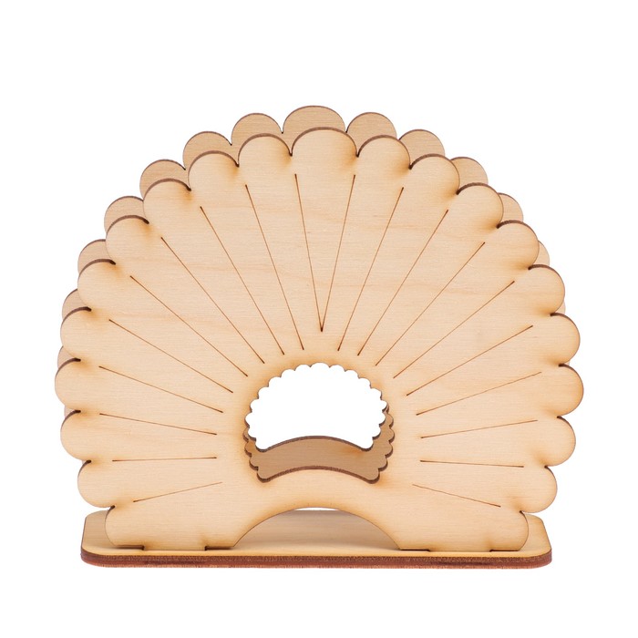 Салфетница "Лучики" №5 из фанеры 13х11х4 см LH011787 (набор 3 детали)