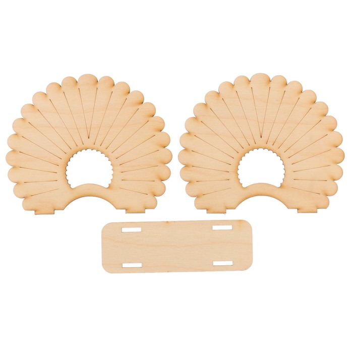 Салфетница "Лучики" №5 из фанеры 13х11х4 см LH011787 (набор 3 детали)
