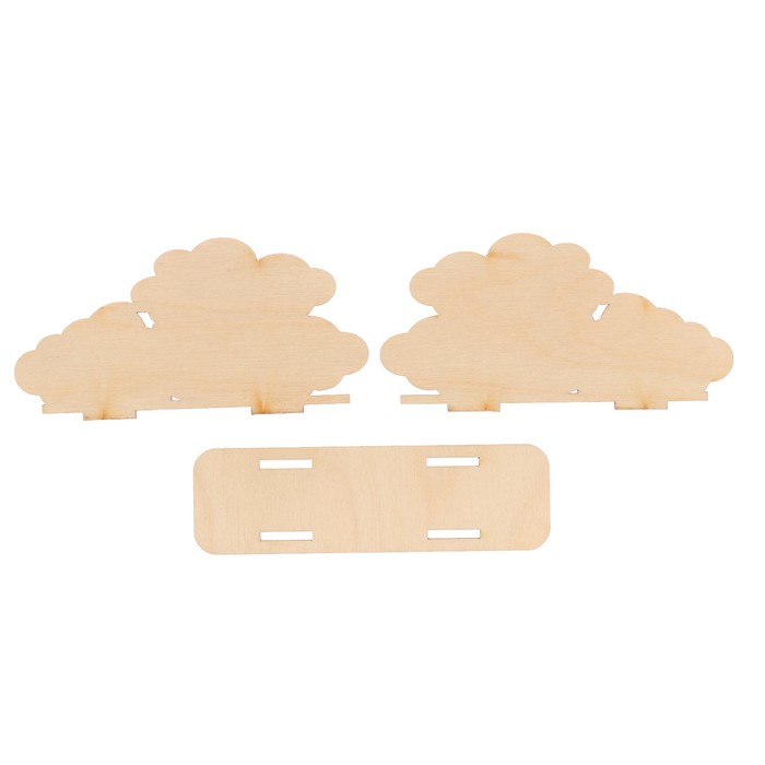 Салфетница "Ромашки" №7 из фанеры 13х6,5х4 см LH011789 (набор 3 детали)