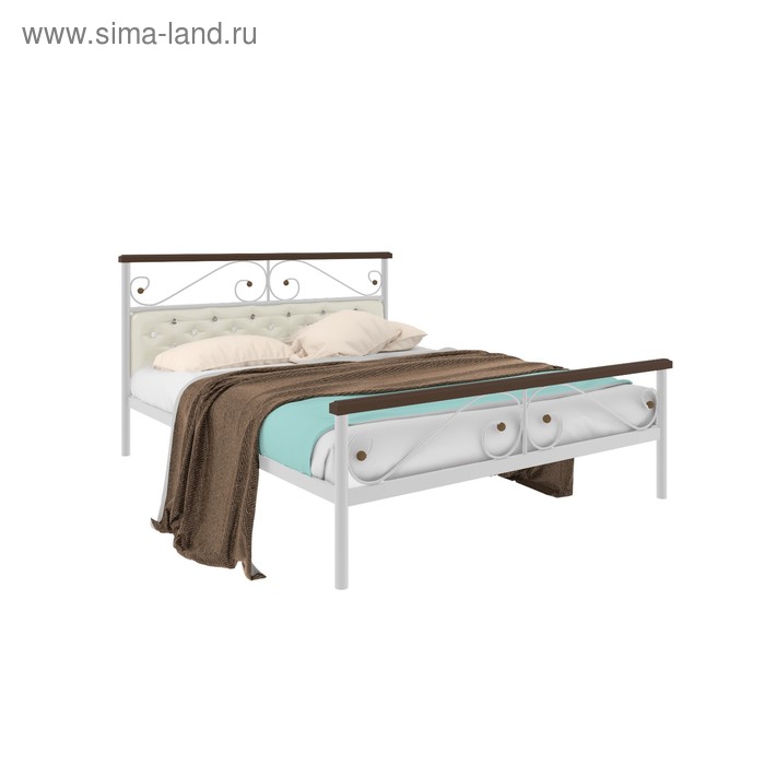 Кровать «Эсмиральда мягкая Плюс», 1600×2000 мм, металл, цвет белый