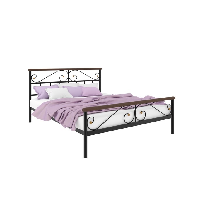 Кровать "Эсмиральда Плюс", 200x120 cм, каркас чёрный