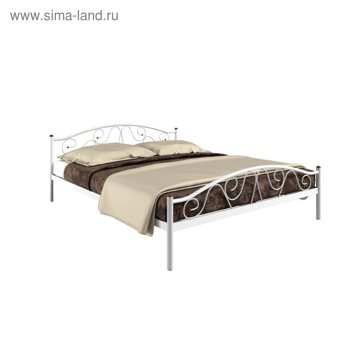 Кровать «Ангелина Плюс», 1200×2000 мм, металл, цвет белый кровать ангелина плюс 1800×2000 мм металл цвет белый