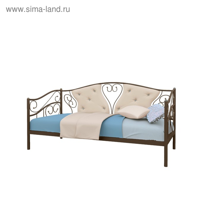 Кровать «Тахта Юлия», 800×2000 мм, металл, цвет коричневый